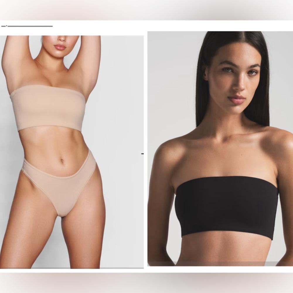 Skims fits everybody bandeau bra bundle - included colors onyx & clay